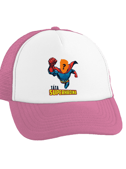 Táta superhrdina kšiltovka truckerka Fluorescent Pink cap
