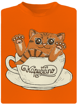 Kapučičíno dětské sportovní tričko Neon Orange