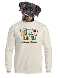 unisex mikina bez kapuce