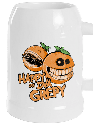 Happy grepy půllitr White