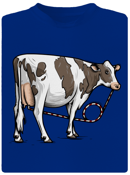 Cow drink pánské sportovní tričko Royal Blue Mal