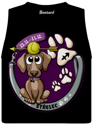 Psí horoskop: Střelec dámské tílko volné Black