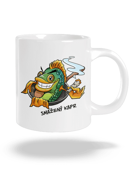 Smažený kapr velký hrnek White