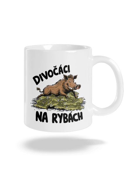 Divočáci na rybách klasický hrnek White