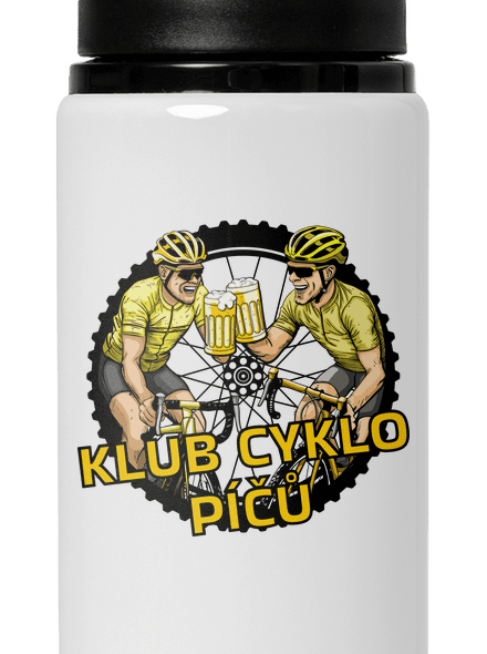 Klub cyklo píčů lahev na vodu White