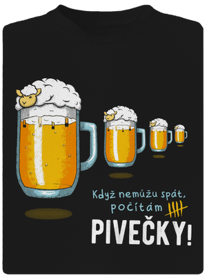 Pivečka pánské sportovní tričko Black