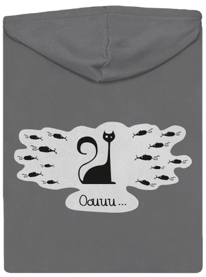 Oouuu dámská mikina na zip Steel Gray