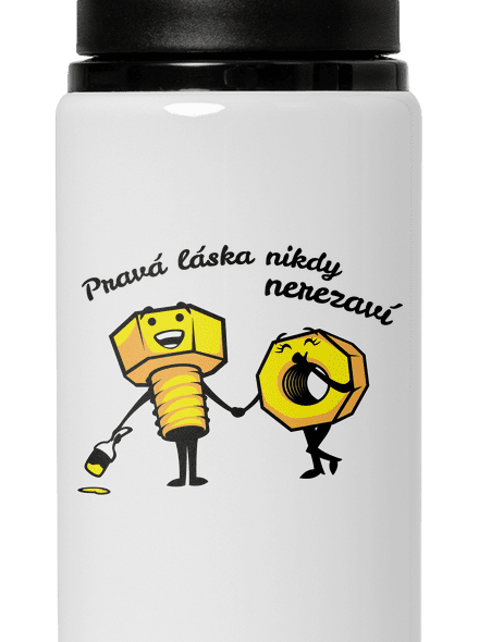 Pravá láska lahev na vodu White