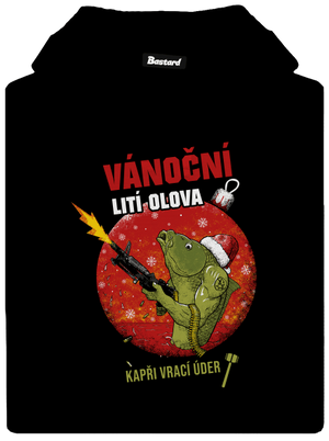 Vánoční lití olova pánská mikina klokanka Black