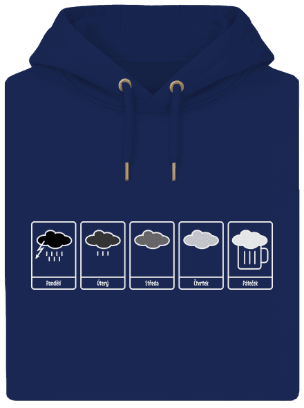 Předpověď počasí unisex mikina premium Navy
