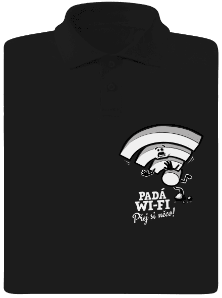 Padá wi-fi pánská polokošile Black