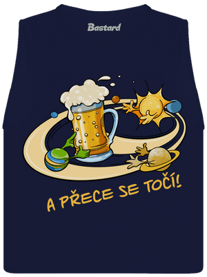 A přece se točí! dámské tílko volné Navy