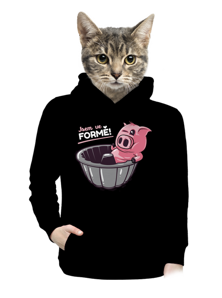 Ve formě dámská mikina klokanka Black