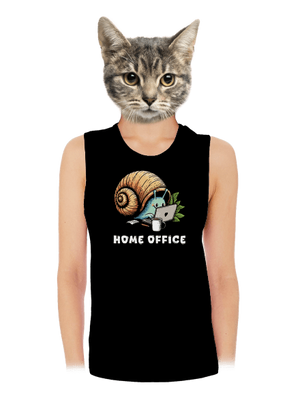 Šnekův home office dámské tílko volné Black