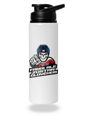 Fandi, ale zůstaň člověkem lahev na vodu White