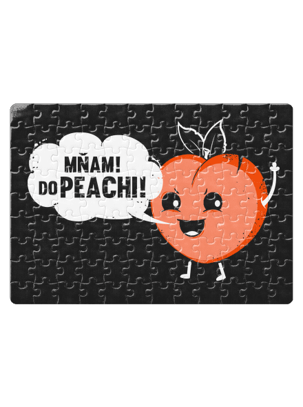 Mňam do peachi puzzle White