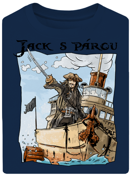 Jack s párou unisex tričko oversized Midnight Blue