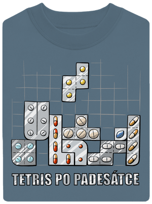 Tetris po padesátce  unisex mikina bez kapuce Nordic Blue