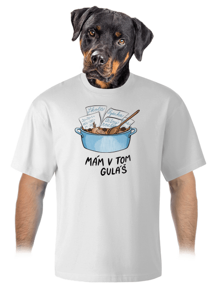 Mám v tom guláš unisex tričko oversized White