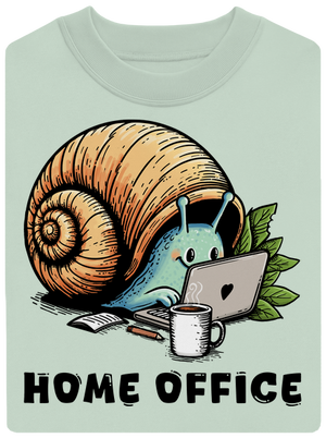 Šnekův home office unisex mikina bez kapuce Blush Mint