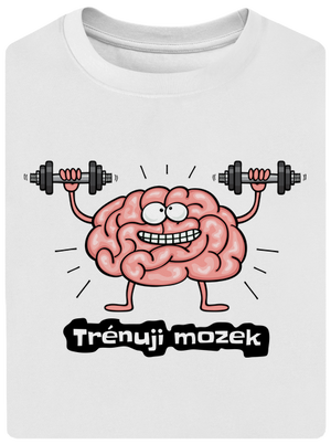 Trénuji mozek unisex tričko oversized White