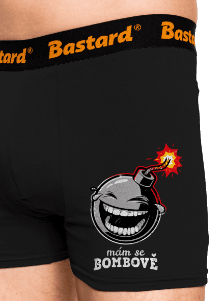 Mám se bombově boxerky Black