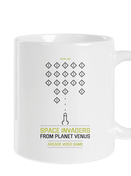 Space Invaders klasický hrnek White