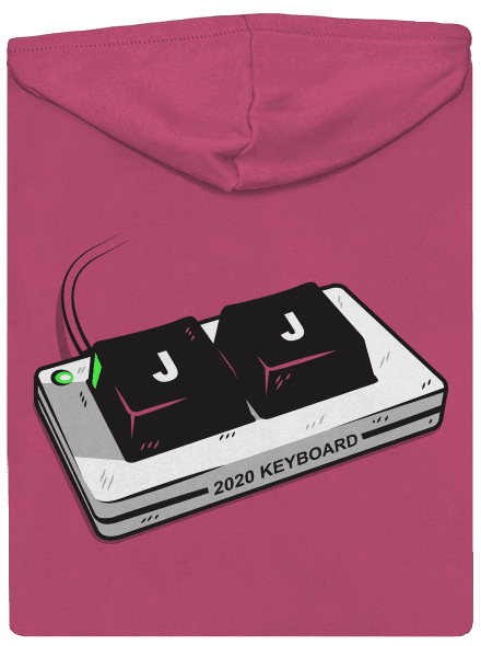 Klávesnice 2020 dámská mikina na zip Magenta