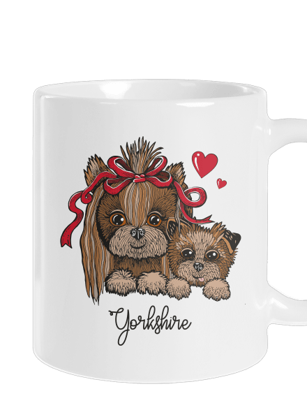 Yorkshire klasický hrnek White