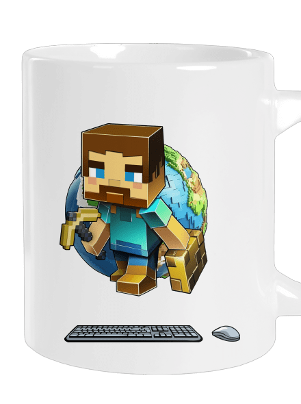 B17: Minecraft velký hrnek White