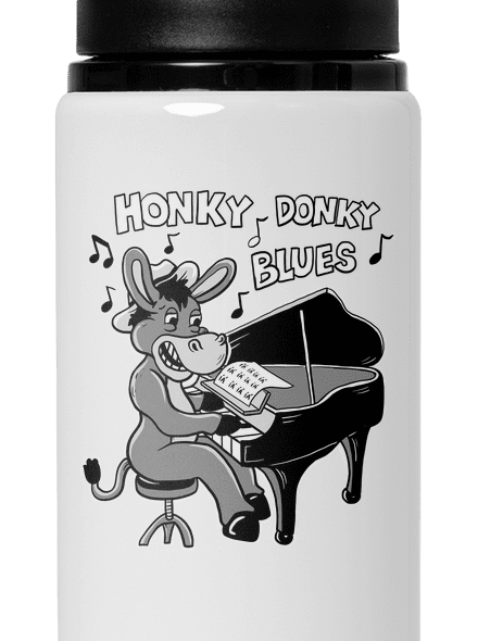 Honky donky blues lahev na vodu White