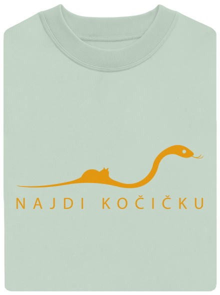 Najdi kočičku unisex mikina bez kapuce Blush Mint