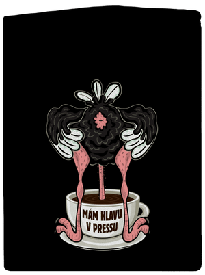 Mám hlavu v pressu dámská mikina na zip Black