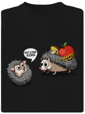 Alergický ježek pánské sportovní tričko Black