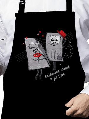 Láska na první pohled zástěra Black