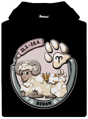 Psí horoskop: Beran dámská mikina klokanka Black