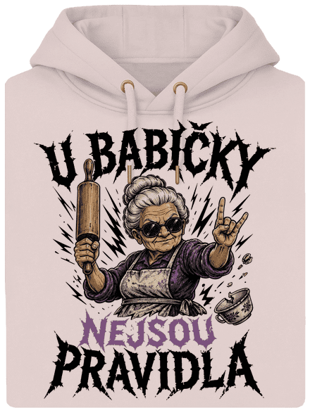 U babičky unisex mikina premium Rose Chalk