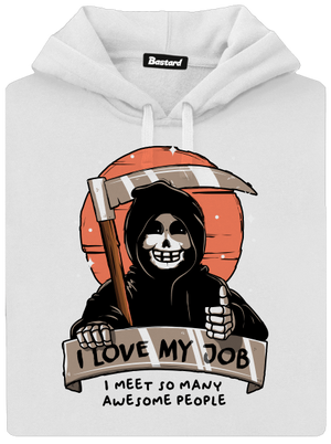 I love my job dámská mikina klokanka White