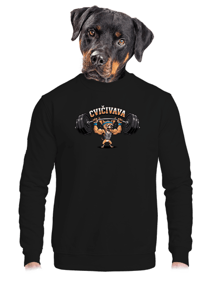 Cvičivava unisex mikina bez kapuce Black