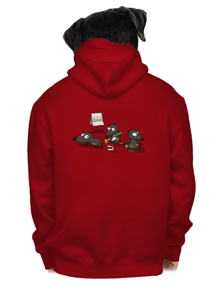 Pražský krtek pánská mikina na zip Red