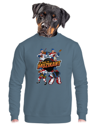 unisex mikina bez kapuce