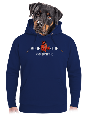 Moje srdce bije unisex mikina premium Navy