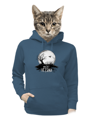 Mlčící většina dámská mikina klokanka Denim