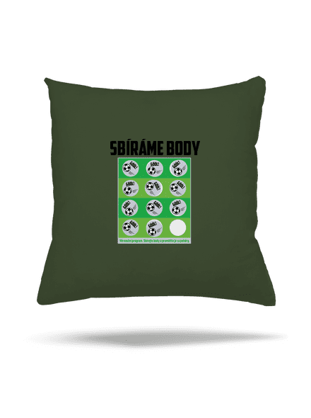 Sbíráme body - fotbal polštář Olive Green