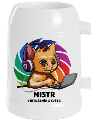 Mistr virtuálního světa půllitr White