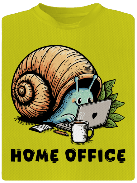 Šnekův home office pánské sportovní tričko Neon Yellow
