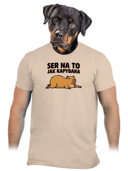 Jak kapybara pánské tričko Sand