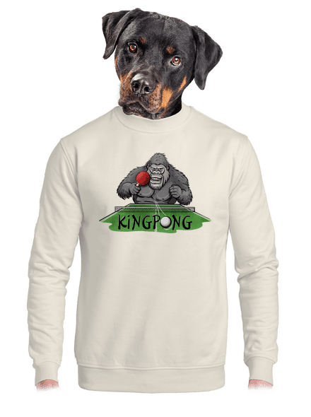King pong unisex mikina bez kapuce Off White