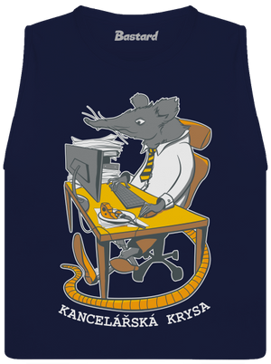 Kancelářská krysa dámské tílko volné Navy