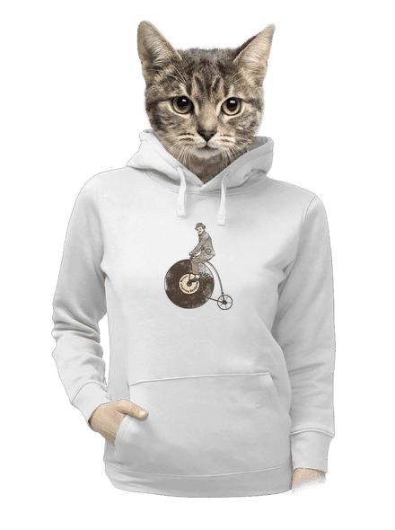Na čem ujíždíš dámská mikina klokanka White